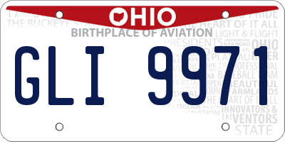 OH license plate GLI9971
