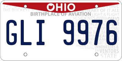 OH license plate GLI9976