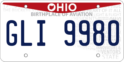 OH license plate GLI9980
