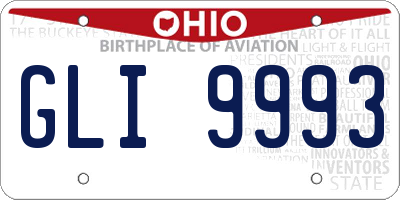 OH license plate GLI9993