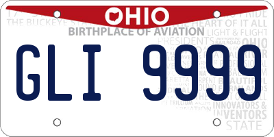 OH license plate GLI9999