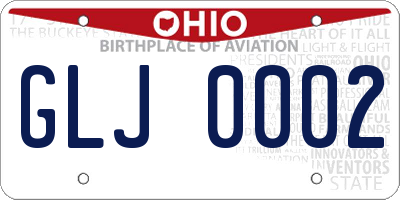 OH license plate GLJ0002