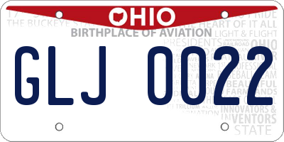 OH license plate GLJ0022
