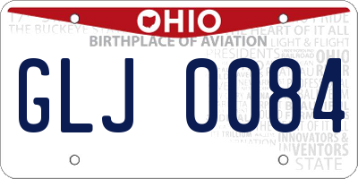 OH license plate GLJ0084