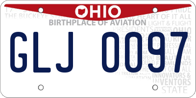 OH license plate GLJ0097