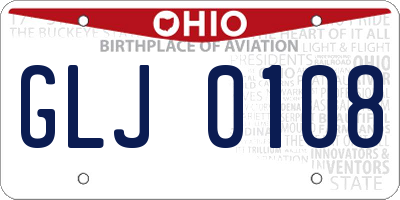 OH license plate GLJ0108