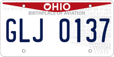 OH license plate GLJ0137