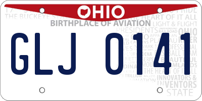 OH license plate GLJ0141