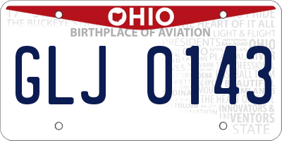 OH license plate GLJ0143