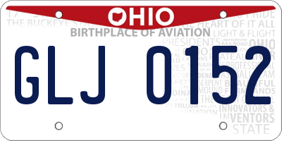 OH license plate GLJ0152