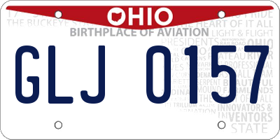 OH license plate GLJ0157