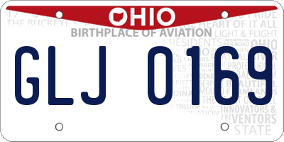 OH license plate GLJ0169