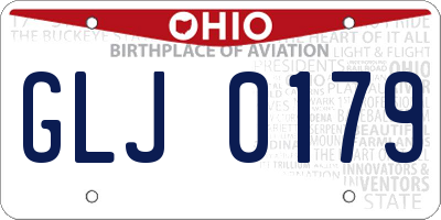OH license plate GLJ0179