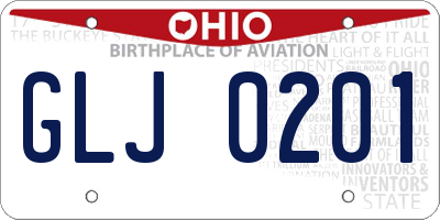 OH license plate GLJ0201
