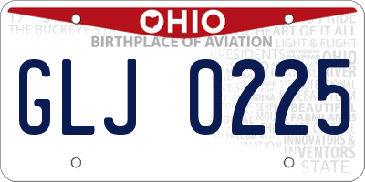 OH license plate GLJ0225