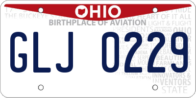 OH license plate GLJ0229