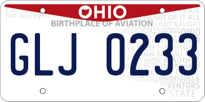 OH license plate GLJ0233