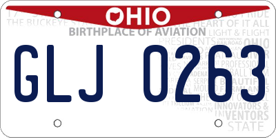OH license plate GLJ0263