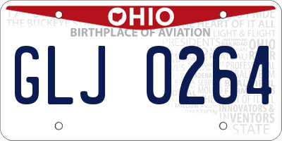 OH license plate GLJ0264