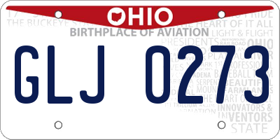 OH license plate GLJ0273
