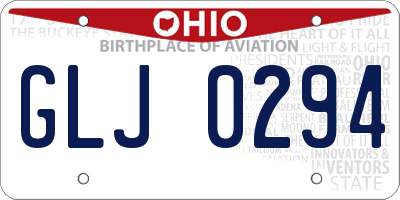 OH license plate GLJ0294