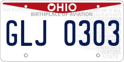 OH license plate GLJ0303