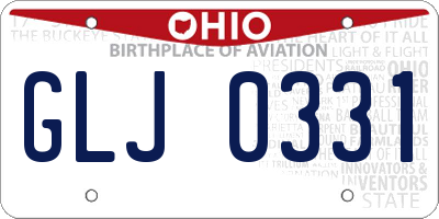 OH license plate GLJ0331