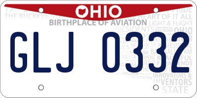 OH license plate GLJ0332