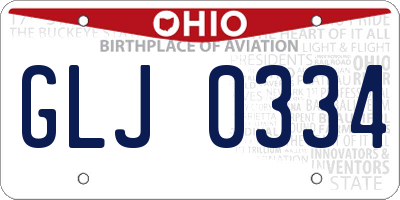 OH license plate GLJ0334