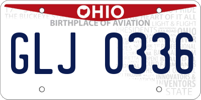 OH license plate GLJ0336