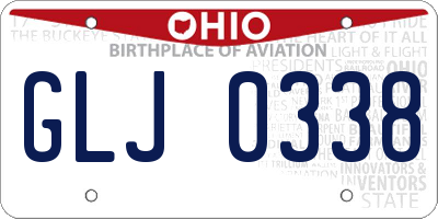 OH license plate GLJ0338