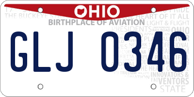 OH license plate GLJ0346
