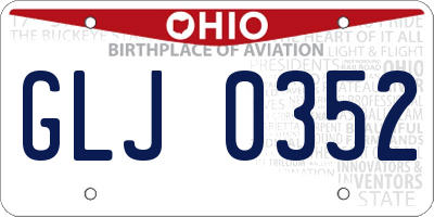 OH license plate GLJ0352