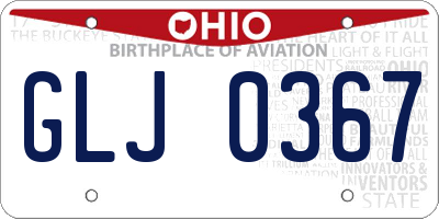OH license plate GLJ0367