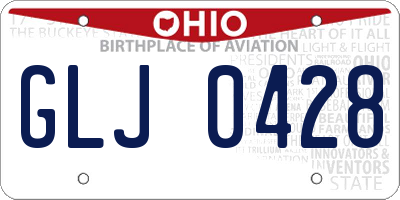 OH license plate GLJ0428