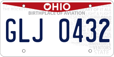 OH license plate GLJ0432