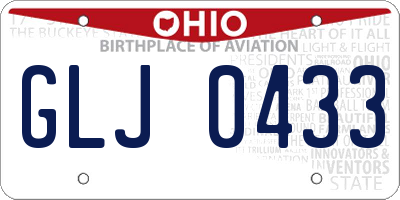 OH license plate GLJ0433