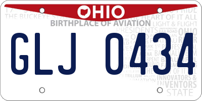 OH license plate GLJ0434