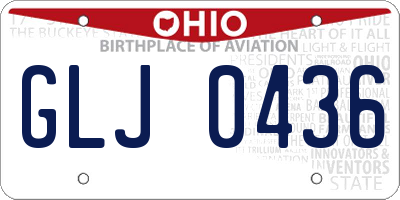OH license plate GLJ0436