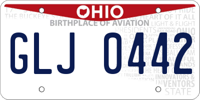 OH license plate GLJ0442