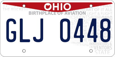 OH license plate GLJ0448