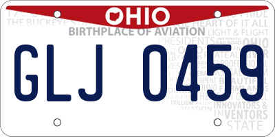 OH license plate GLJ0459