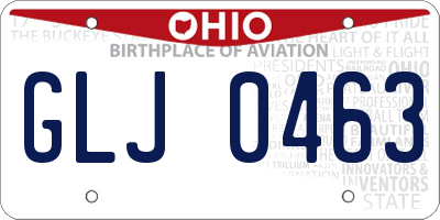 OH license plate GLJ0463