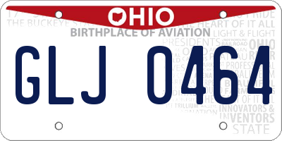 OH license plate GLJ0464