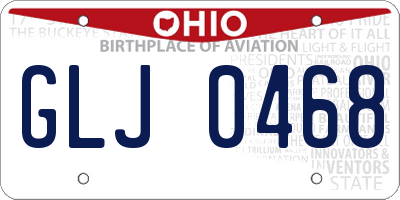 OH license plate GLJ0468