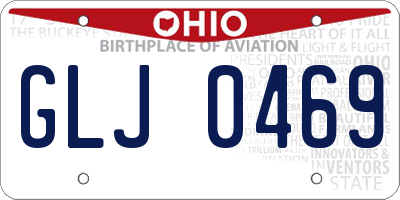 OH license plate GLJ0469