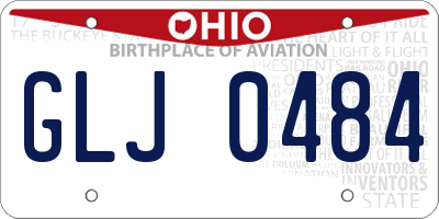 OH license plate GLJ0484