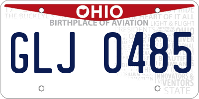 OH license plate GLJ0485