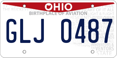 OH license plate GLJ0487