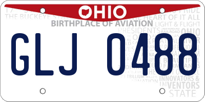 OH license plate GLJ0488
